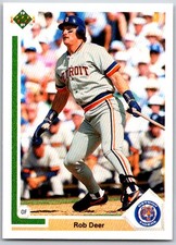⚾ 1991 Upper Deck #726b Rob Deer Detroit Tigers
