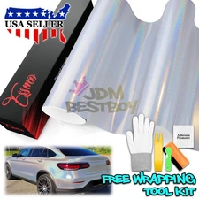 ESSMO PET Laser Flip Gloss White Auto Car Vehicle Vinyl Wrap Decal Sticker Sheet