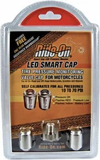 RIDE-ON LED Smart Valve Stem Motorcycle Pressure Caps Pair 85-4210