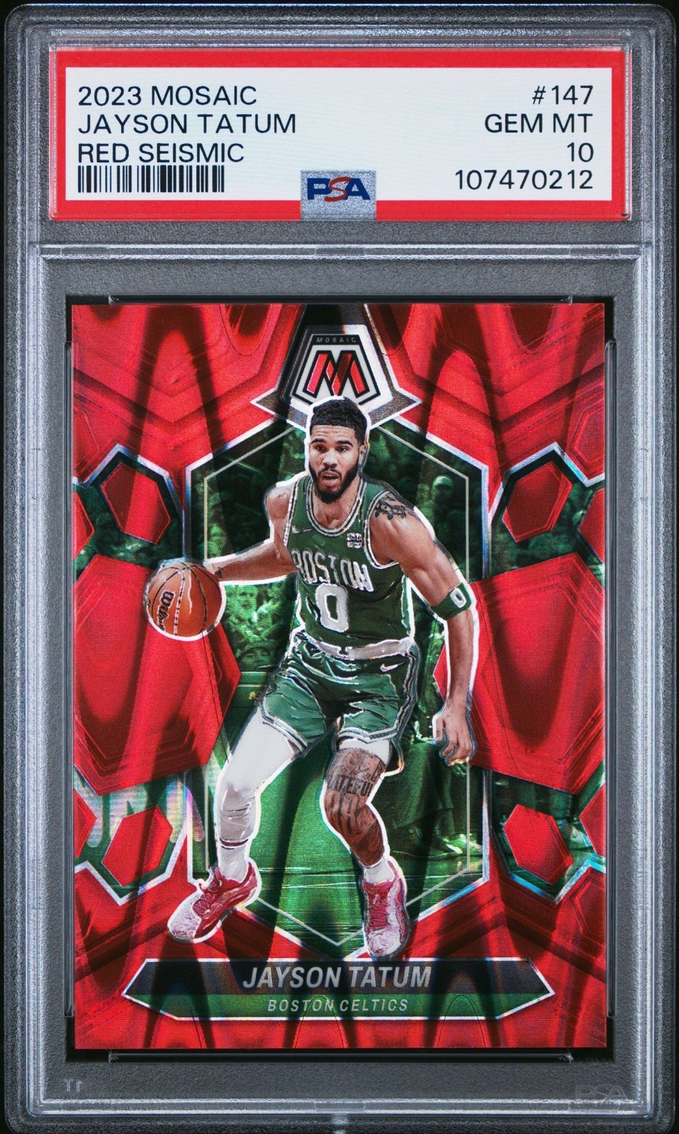 2023 Mosaic Red Seismic /299 Jayson Tatum #147 PSA 10