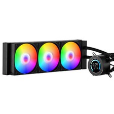 AIO CPU Liquid Cooler: 3x120mm PWM Fans, 2.1 ...