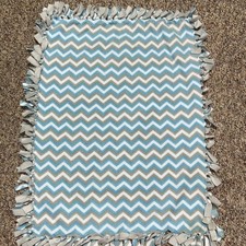 Boys, girls, Chevron Patterned Baby Blanket with Fringe toddler infant blanket