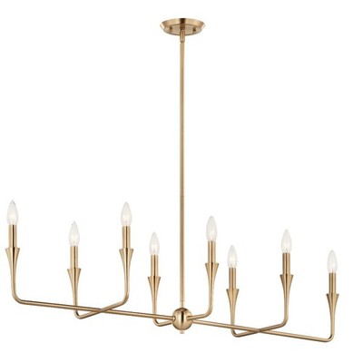 Alvaro - 8 Light Chandelier-24.25 Inches Tall and 11.5 Inches Wide-Champagne