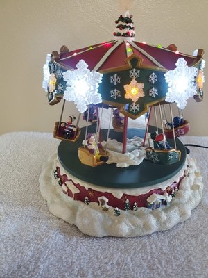 Hawthorne Village White Christmas Swing Carousel Ride - Damaged?