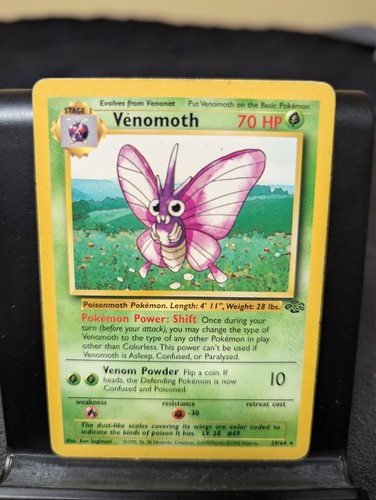 venomoth jungle set 29/64 moderate play pokemon card