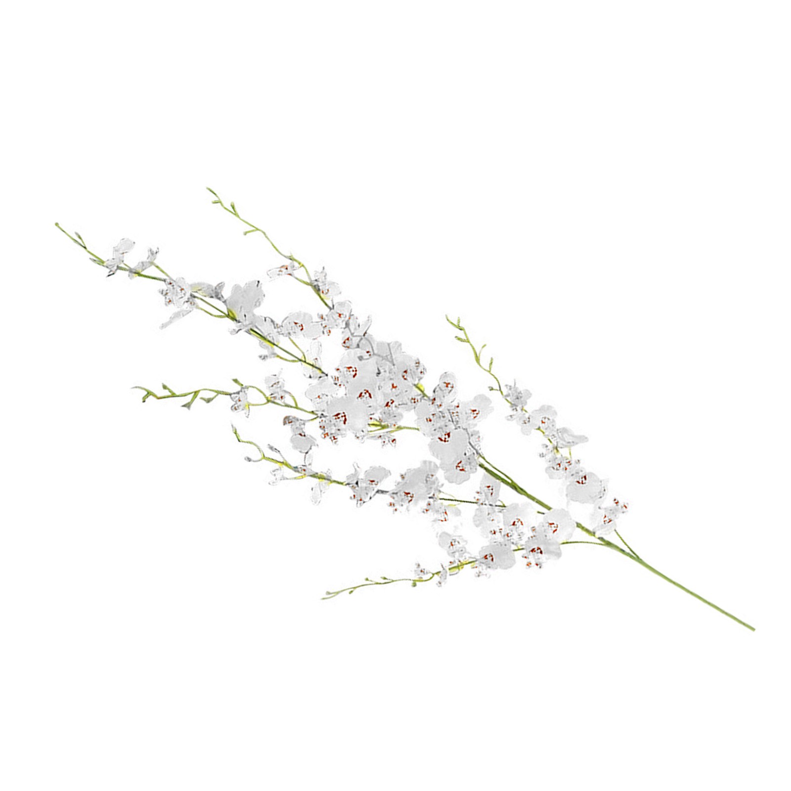 Artificial Orchids Flower Faux Silk Dancing Orchid Long Stem 7 Branches For Home