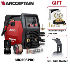 ARCCAPTAIN 205A 6-in-1 MIG Welder, APP Control with TIG Welding Gun MIG Torch