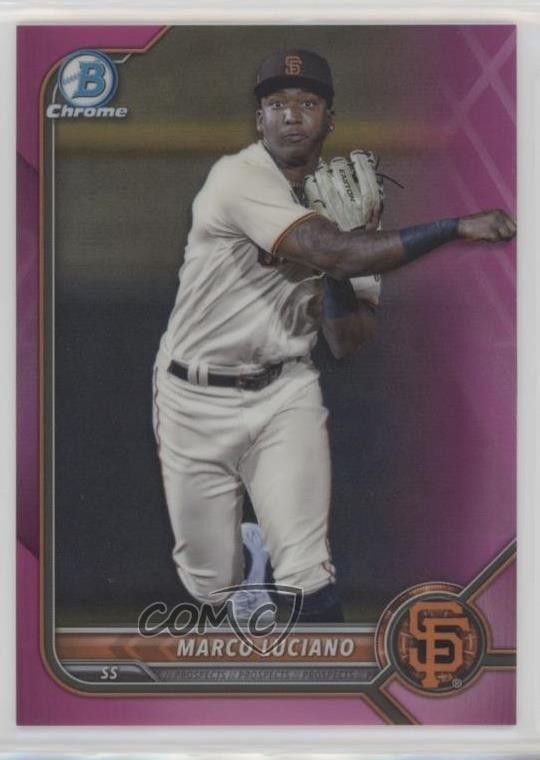 2022 Bowman Chrome Prospects Fuchsia Pink Vapor Refractor /199 Marco Luciano fm0