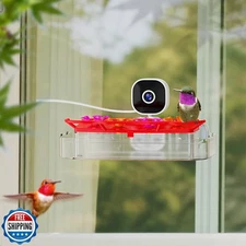 Freesason Smart Window Hummingbird Feeder with Camera and AI, 2K 