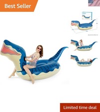 Inflatable Dinosaur Swimming Pool Float for Kids Boys Girls Adults 124'' Gian...