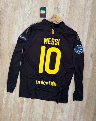 FC Barcelona 2011/2012 BlackAway Retro Long Sleeve JERSEY Vintage