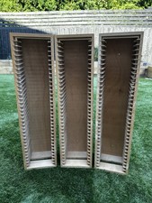 3 x Ikea Boalt Wooden CD Storage Tower Rack - Stores 35 CDs - Light Wood
