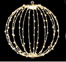 PALLA LUMINOSA A LED BIANCO CALDO DA APPENDERE PER ESTERNO ED INTERNO 30 Cm