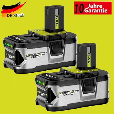 2Stück 18V 6,0Ah Ersatz Akku für RYOBI One Plus Lithium RB18L50 P104 P108 P109