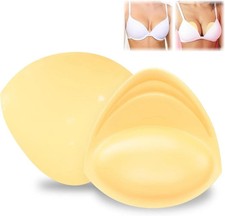 Stick On Bra Push Up Adhesive Cups Invisible Sticky Strapless Bra Beige Reusable