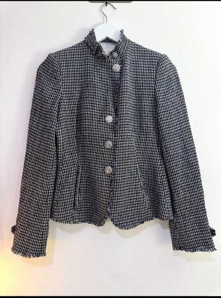 Women Armani Collezioni Jacket Beige Tweed 34