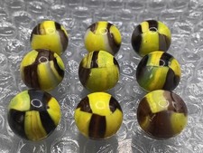 Vintage Marble King Marbles Lot- .64"- .62"- St. Mary's Bumblebee Marbles- L403