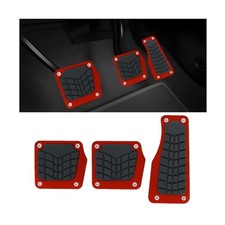 2pcs Non-slip Car Pedal Covers Manual Vehicle Gas Brake Pedal Pads Sets Red