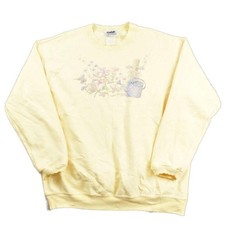 Vintage 1990s Floral Crewneck Sweater Men's Medium
