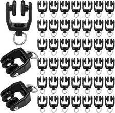 50 Pcs Curtain Track Rollers Bulk Ceiling Curtain Track Hooks Flexible Bendable