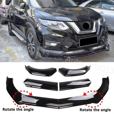 For Nissan Rogue X-Trail Gloss Black Front Bumper Splitter Spoiler Lip US