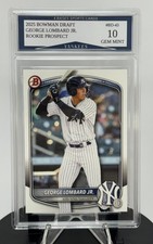 2025 Bowman George Lombard Jr. Yankees Rookie Prospect Card #BD-43 Gem Mint 10. rookie card picture
