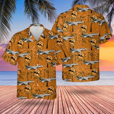 US Navy VF 31 Grumman F 14D Tomcat Hawaiian Shirt