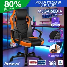 ALFORDSON Gaming Sedia Da Corsa Da Ufficio Ergonomica Girevole Direzionale