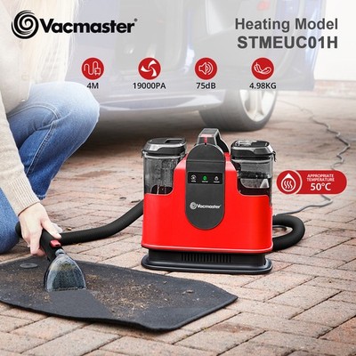 Vacmaster STMEUC01H 1150W Dual Tank Heated Carpet Cleaner, 19kPA