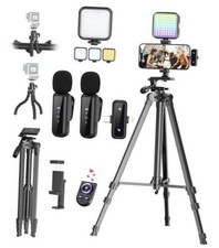 Vlogging Kit for iPhone/Android, YouTube Starter Kit with Wireless
