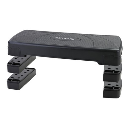 Fitness Stepboard Stepper Steppbrett Workout 3 Stufen Schwarz 80x30cm