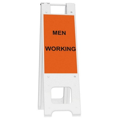GRAINGER APPROVED 150-WHLGK1084-OBEG Barricade Sign,Men Working,45 in. H 20PF54
