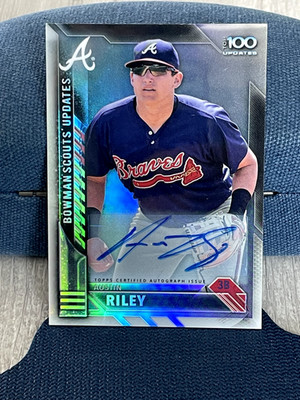 AUSTIN RILEY 2016 BOWMAN SCOUT'S UPDATES TOP 100 AUTOGRAPH REFRACTOR #162/199