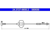 Ate Handbremsseil 326Mm Passend FüR Ford Focus | 24.3727-0650.2