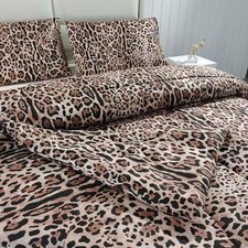 SDY 3 Pieces Cheetah Print Comforter Full, Animal Leopard