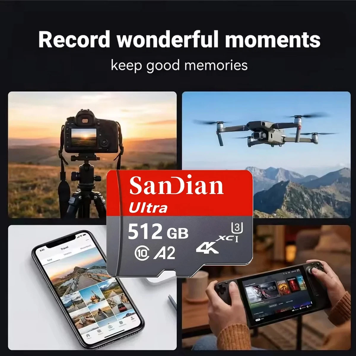 Micro SD Memory Card SanDisk Ultra Extreme Pro 32GB 64GB 128GB 256GB Class 10 A2