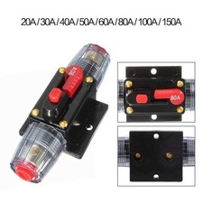 20-150AMP Trip 12V DC Car Audio Solar Energy Inline Circuit Breaker Fuse-Holder