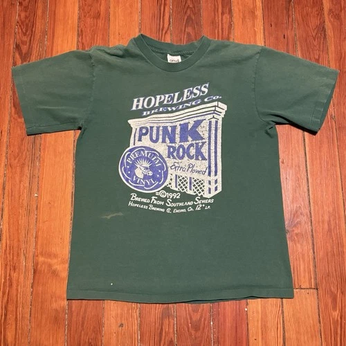 Hopeless Records Label Punk Rock Band T Shirt C 1990s vintage concert t-shirt, vintage, single stitch, B+ condition