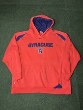Y2K Nike Center Check Swoosh Syracuse Orangemen Collegiate Lrg Hoodie Sweatshirt