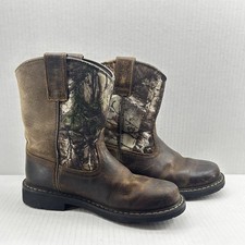 Ariat Boots Boys Youth Size 1 Brown Camouflage Leather