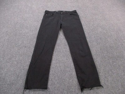 Adriano Goldschmied Jeans Men 34 X 34 Black Denim Everett Slim Straight USA Made