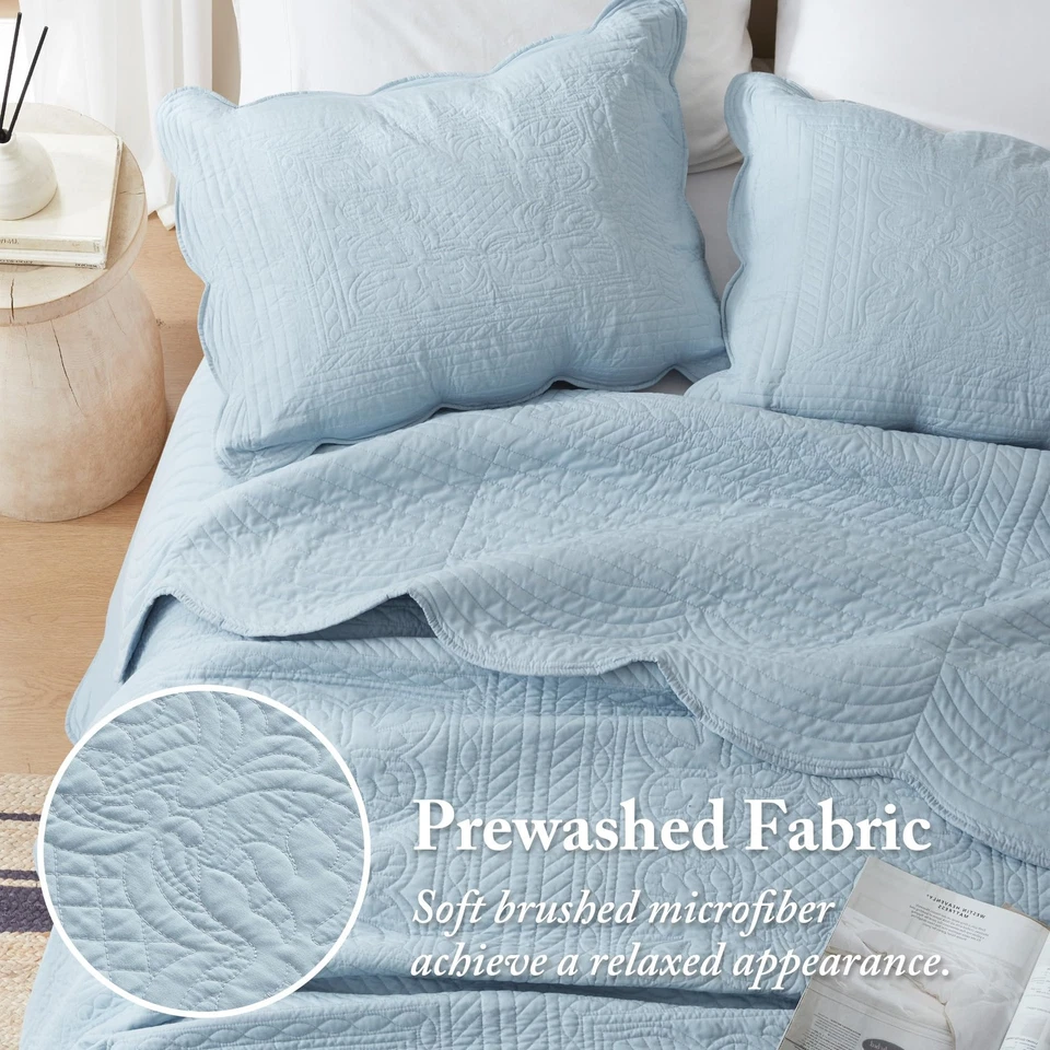 Juego de edredón king juego de edredón damasco para cama king size, edredón de gran tamaño para cabaña... Foto 2 de 4