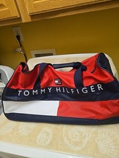Vintage Tommy Hilfiger Duffel Bag Spellout Flag