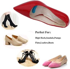 High Heel Inserts Women, Gel Insoles Ball of Foot Cushion for Sandals, Silico...