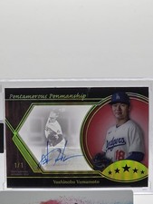 Marketplace image: 2025 Topps Five Star Yoshinobu Yamamoto Pentamerous Penmanship 1/1 Superfractor