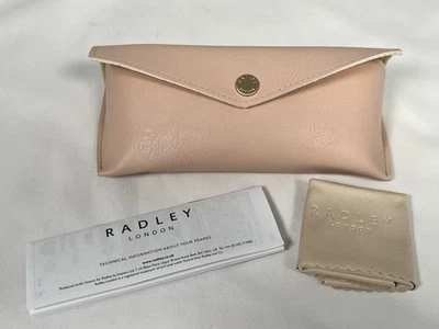 Radley London Brillenetui & Tuch hellrosa Kunstleder halbhart Umschlag