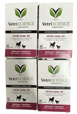 Lot of 4 VetriScience VETRI SAMe 90 Liver Support for Dogs and Cats