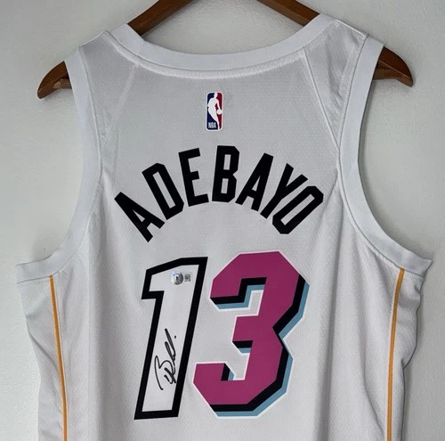 Bam Adebayo Signed Miami Heat Nike NBA Autographed City Edition Jersey Auto BAS
