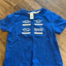 Janie and Jack Blue Short Sleeve Tee nautical knots sailing 24 mos