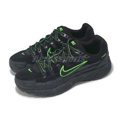 Nike P-6000 PRM Black Impact Green Men Casual Lifestyle Shoes